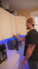 Never Chalked Berry Burst pre-workout creator video showing the tub, mixing a drink and training at the gym